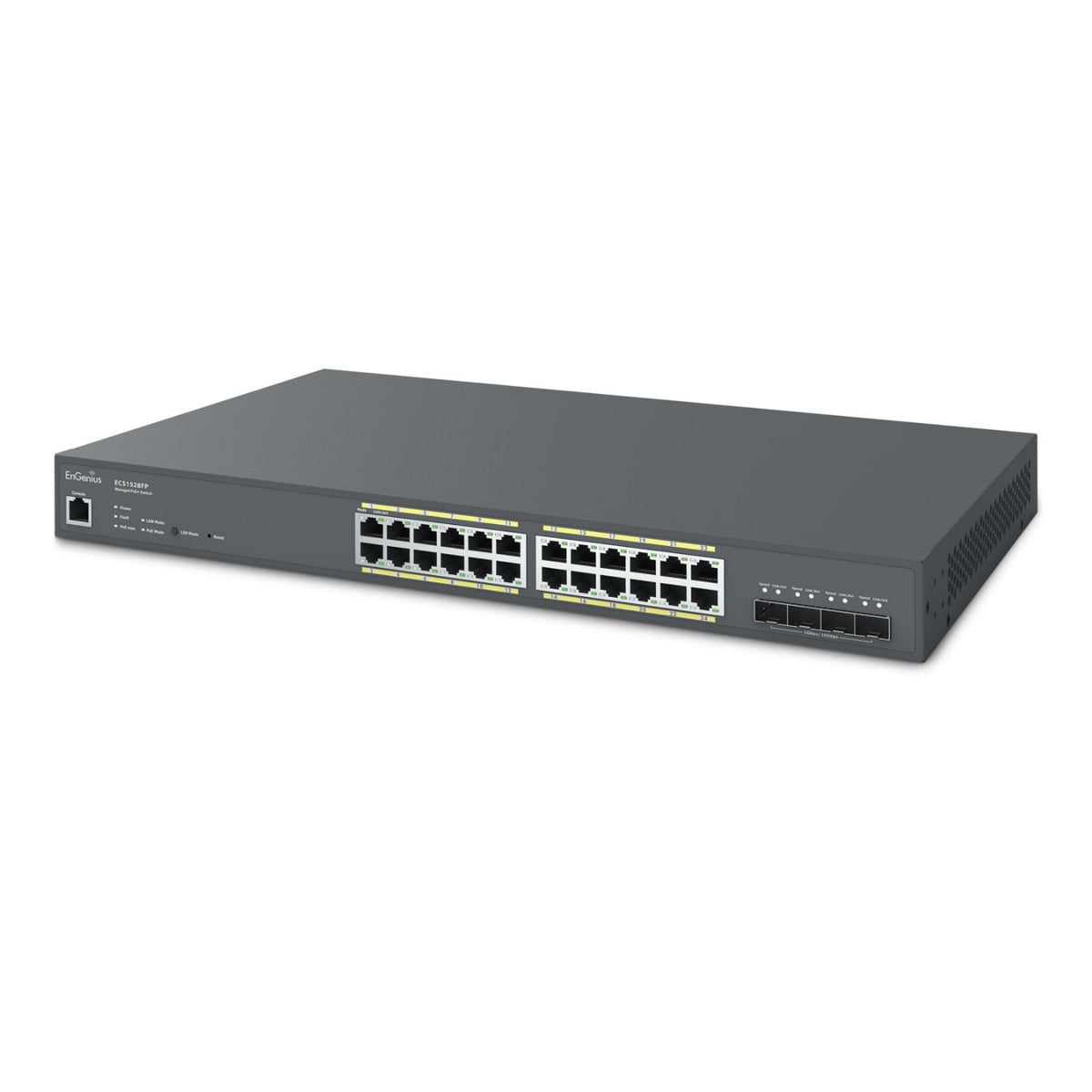 Switch EnGenius 24xRJ45 GbE 4xSFP+ PoE 1U (ECS1528FP)