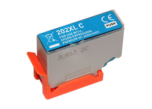 Epson 202XL Cyan Generic Ink Cartridge - Replaces C13T02H24010/C13T02F24010