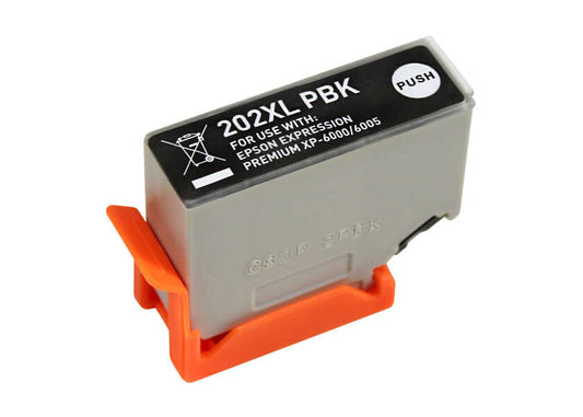 Epson 202XL Black Photo Generic Ink Cartridge - Replaces C13T02H14010/C13T02F14010