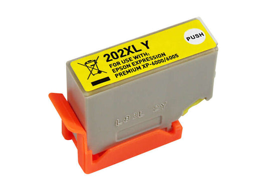Epson 202XL Yellow Generic Ink Cartridge - Replaces C13T02H44010/C13T02F44010