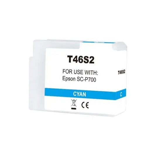 Epson T46S2 Cyan Generic Pigmented Ink Cartridge - Replaces C13T46S200