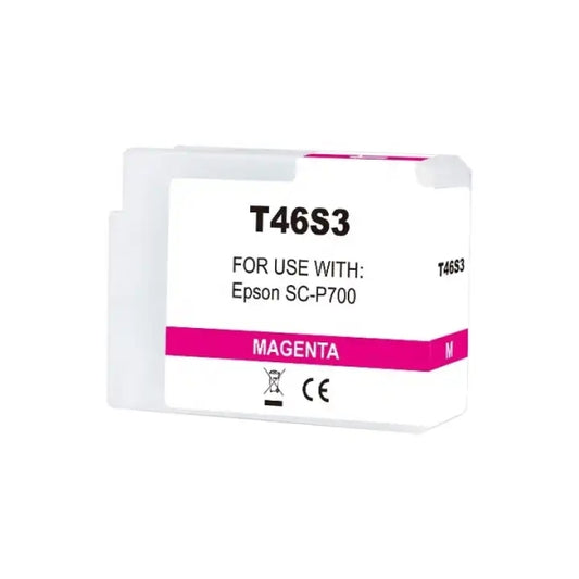 Epson T46S3 Vivid Magenta Generic Pigment Ink Cartridge - Replaces C13T46S300