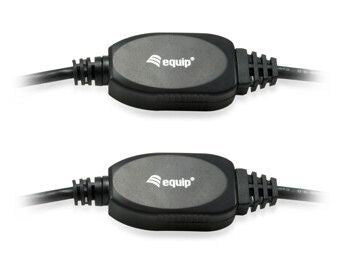 Cable EQUIP USB-A/M a USB-A/H 15m Negro (EQ133348)