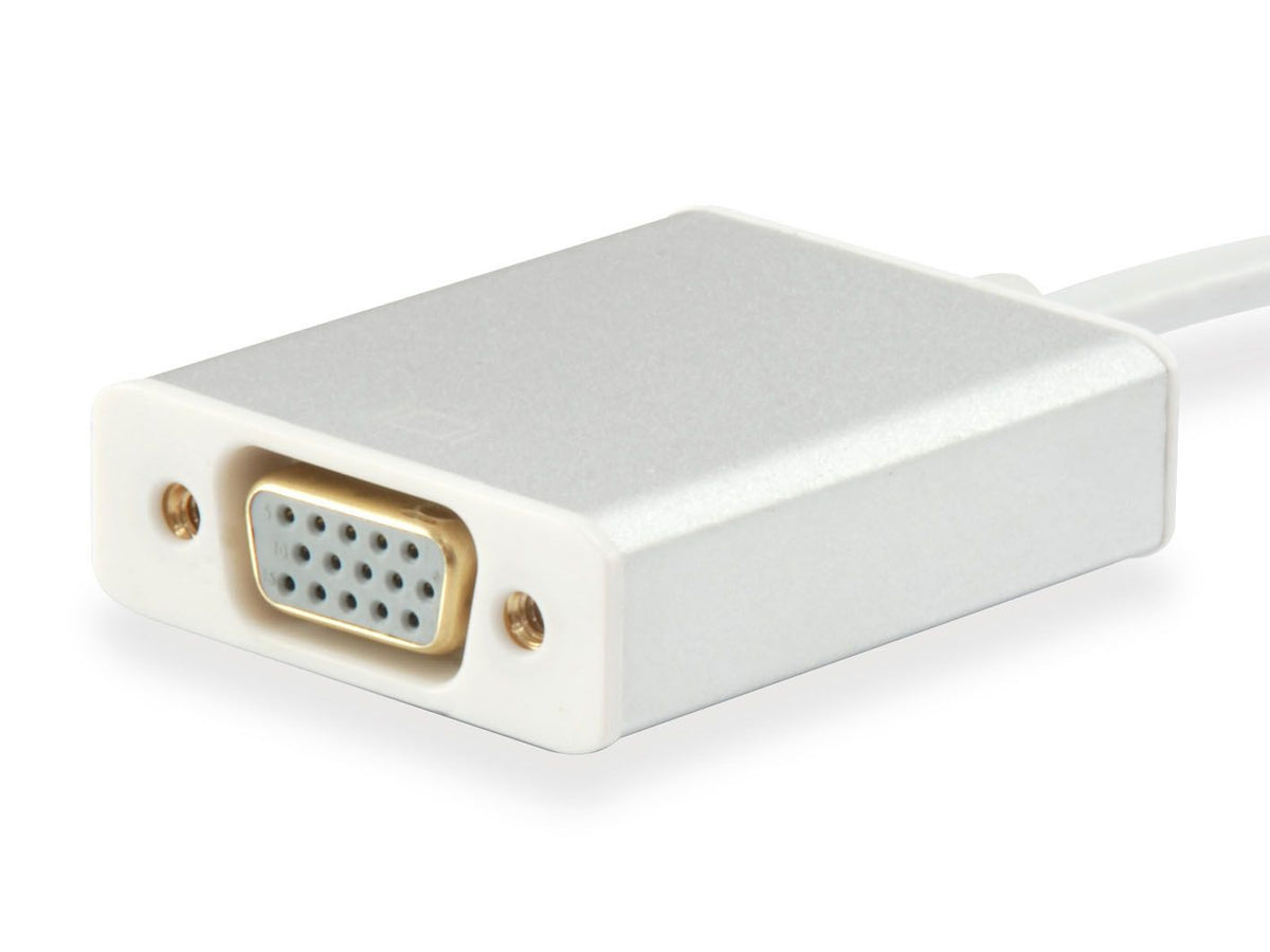 Cable EQUIP USB-C/M a VGA HD15/H 15cm Blanco (EQ133451)