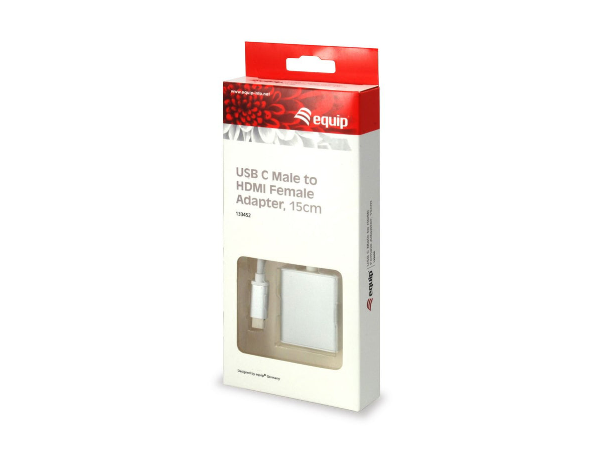 Cable EQUIP USB-C/M a HDMI/H 4K 15cm Blanco (EQ133452)