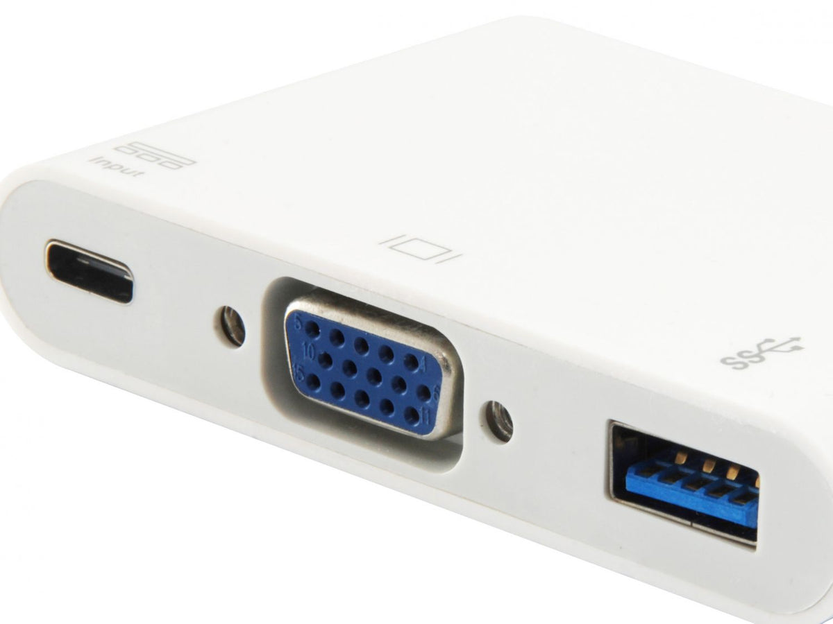 Adaptador EQUIP USB-C a USB-A/USB-C PD/VGA (EQ133462)