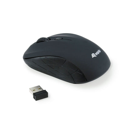 Ratón EQUIP Life Óptico RF 1600dpi Negro (EQ245108)