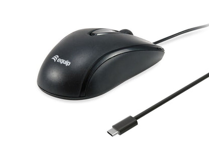 Ratón EQUIP Óptico USB-C 1200dpi Negro (EQ245116)