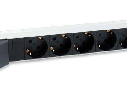 Regleta EQUIP Rack 19" 1U 6xSchuko Negra (EQ333312)