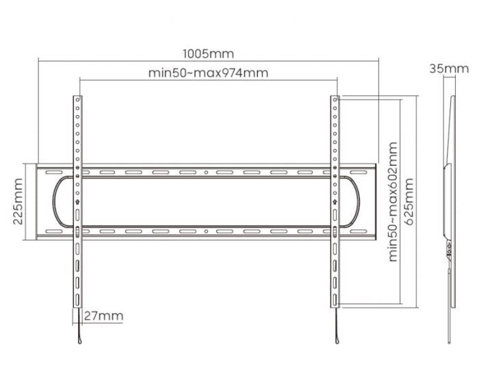 Soporte Fijo EQUIP 60-120" 120Kg(EQ650338)