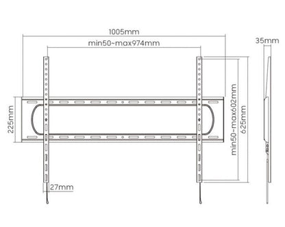 Soporte Fijo EQUIP 60-120" 120Kg(EQ650338)
