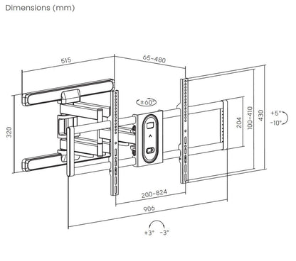 Soporte de Pared EQUIP 43"-100" Orientable (EQ650348)