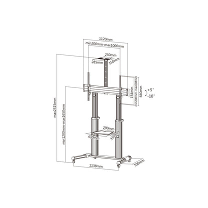 Soporte Suelo EQUIP 60"-100" Inclina Ruedas (EQ650605)