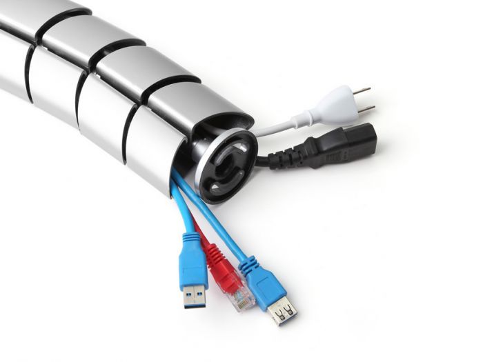 Organizador de Cables EQUIP Doble Canal Plata(EQ650862)