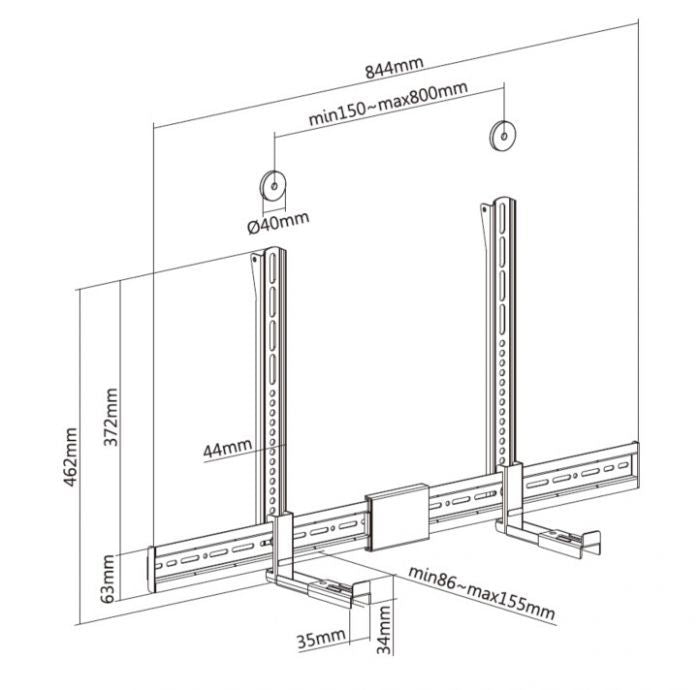 Soporte Barra de Sonido EQUIP Universal (EQ650895)