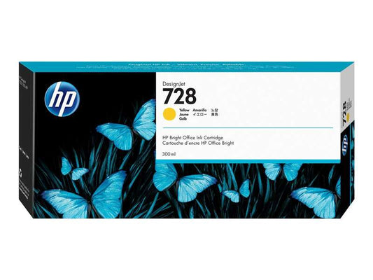 HP 728 Yellow Original Ink Cartridge - F9K15A