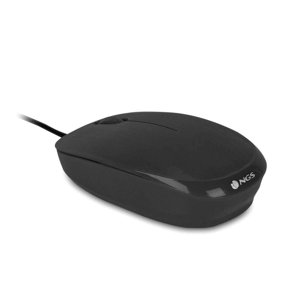 Ratón NGS Óptico USB-C 1000dpi Negro (FLAME-C)