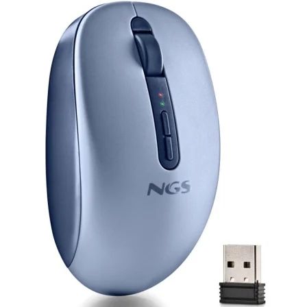 Ratón NGS Ergonómico Fog Dual RF BT Azul