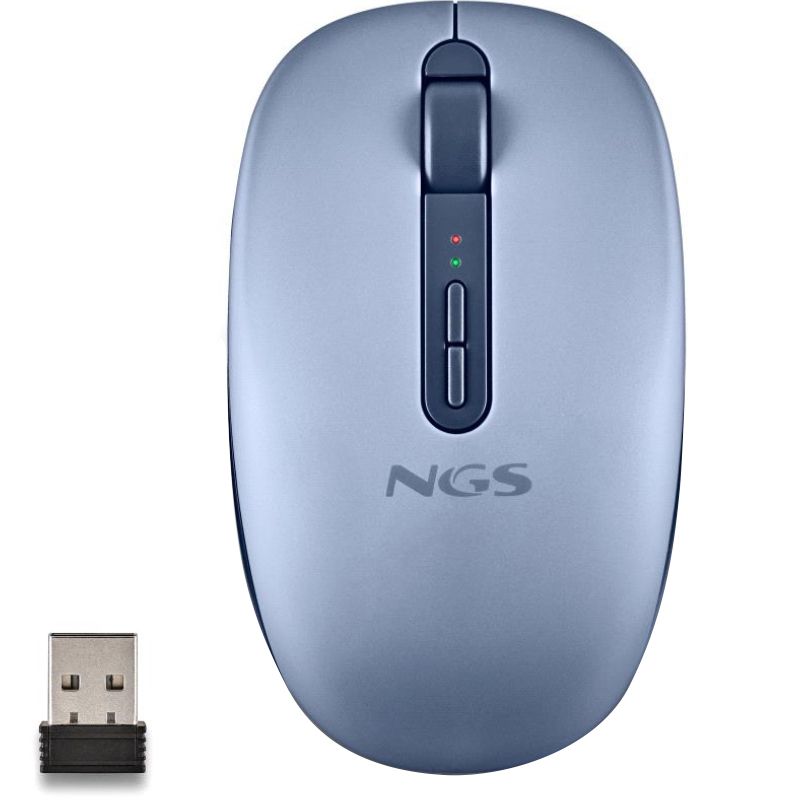 Ratón NGS Ergonómico Fog Dual RF BT Azul