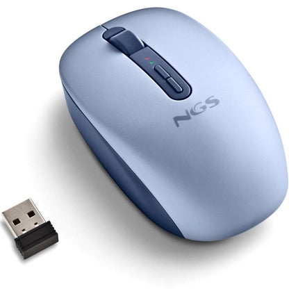 Ratón NGS Ergonómico Fog Dual RF BT Azul