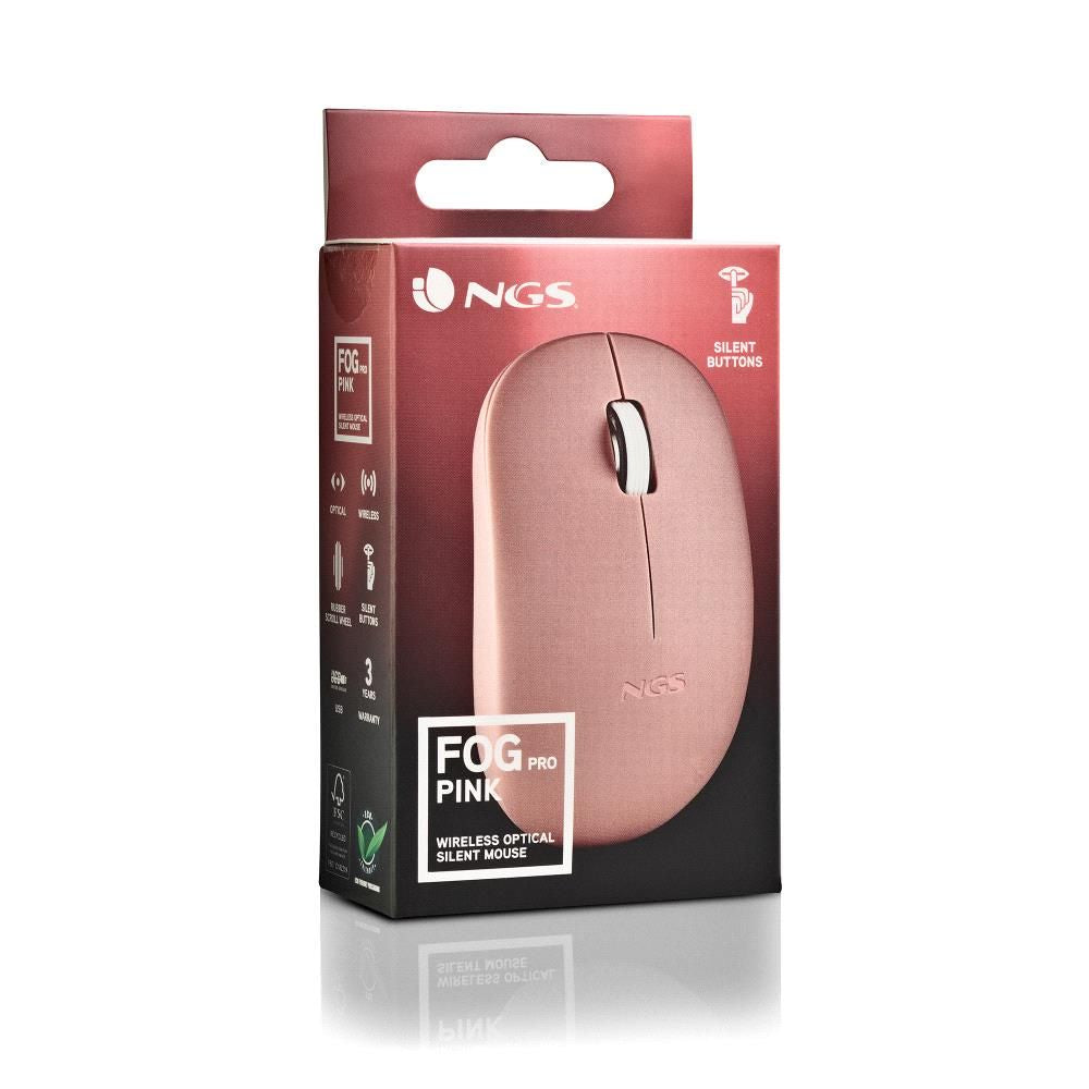 Ratón NGS FOG Pro Óptico RF 2.4GHz Rosa (FOGPROPINK)