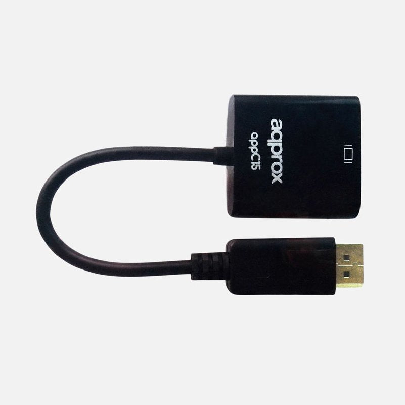 Adaptador Approx DP/M a VGA/H Negro (APPC15)