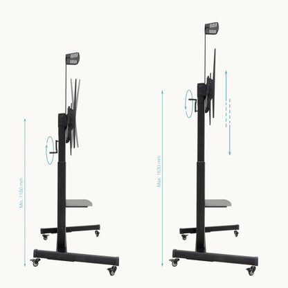 Soporte de Suelo TooQ 60"-100" con Ruedas (FS20406HM-B)