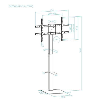 Soporte de Suelo TooQ 37"-70" Gira/Rota (FS2286M-B)