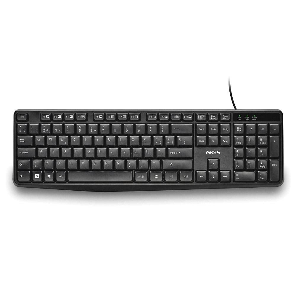Teclado NGS Funky V4 USB 1.5m Negro (FUNKYV4SPANISH)