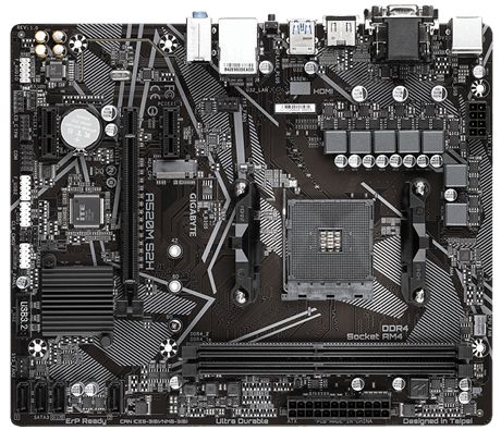 GIGABYTE A520M S2H: (AM4) 2DDR4 DVI HDMI mATX