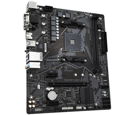 GIGABYTE A520M S2H: (AM4) 2DDR4 DVI HDMI mATX
