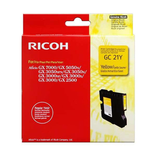 Ricoh GC21Y Yellow Original Gel Cartridge - 405535