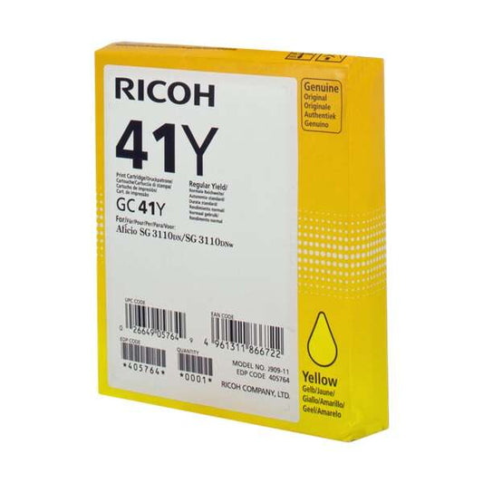Ricoh GC41 Yellow Original Gel Cartridge - 405764