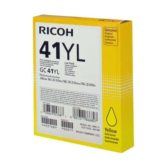 Ricoh GC41YL Yellow Original Gel Cartridge - 405768