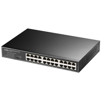 Switch CUDY 24xRJ45 GbE Rack Negro (GS1024)