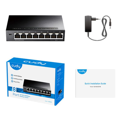 Switch CUDY 8p 10/100/1000Mb Gigabit (GS108)