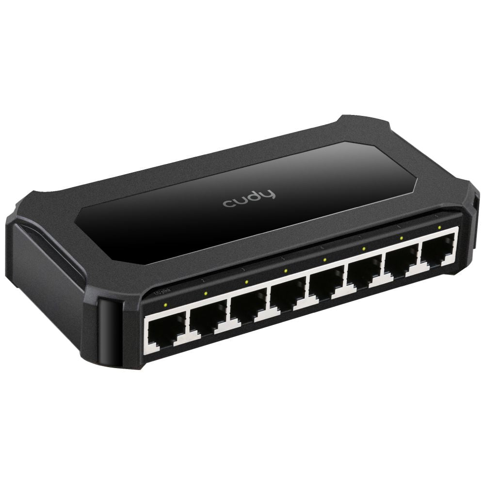 Switch CUDY 8xRJ45 GbE Negro (GS108D)