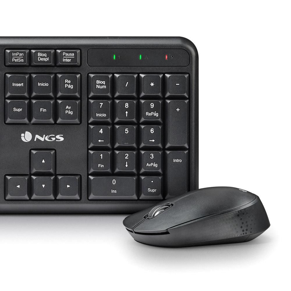 Teclado+Ratón NGS RF Wireless Óptico Negro (HARMONYKIT)