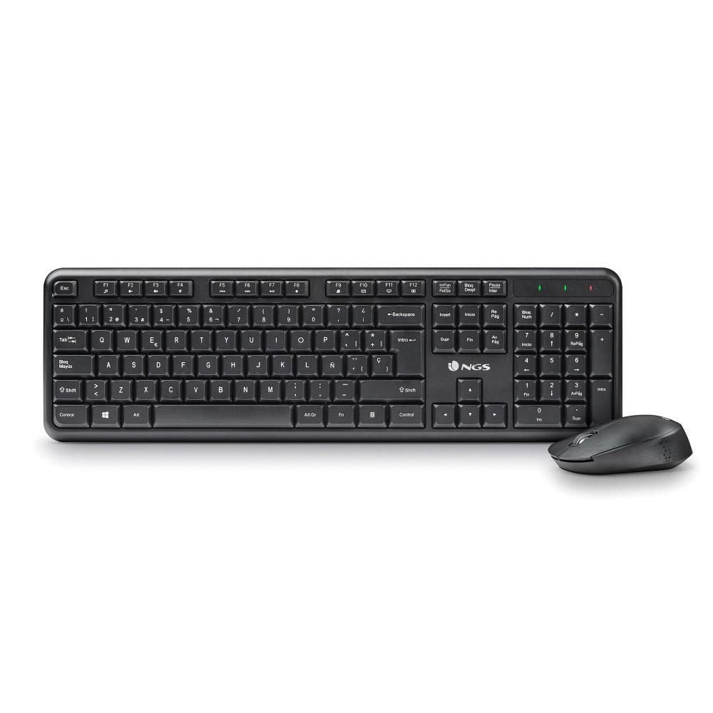 Teclado+Ratón NGS RF Wireless Óptico Negro (HARMONYKIT)