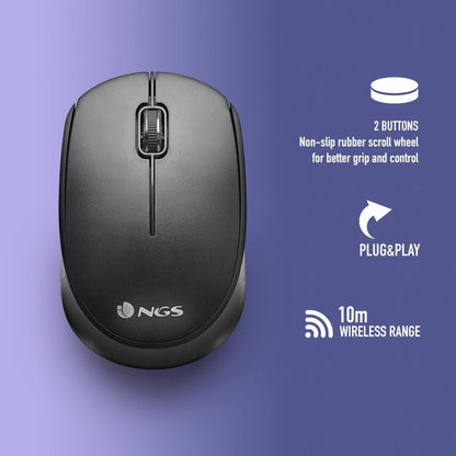Teclado+Ratón NGS RF Wireless Óptico Negro (HARMONYKIT)