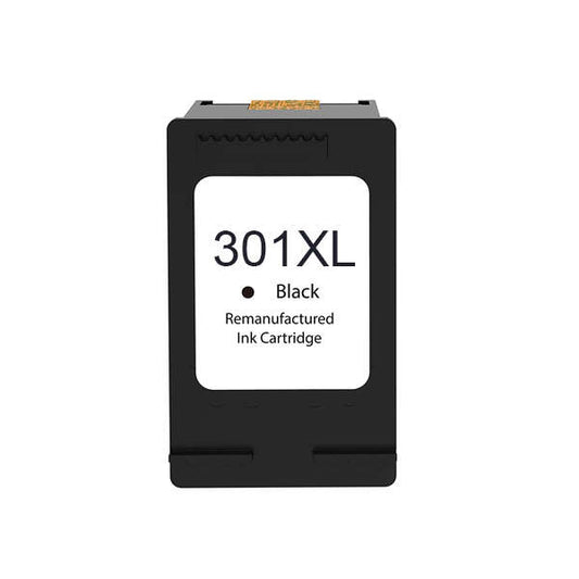 HP 301XL Black Remanufactured Ink Cartridge - Displays Ink Level - Replaces CH563EE/CH561EE