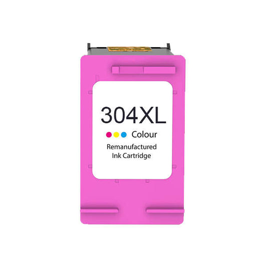 HP 304XL Color Remanufactured Ink Cartridge - Displays Ink Level - Replaces N9K07AE/N9K05AE