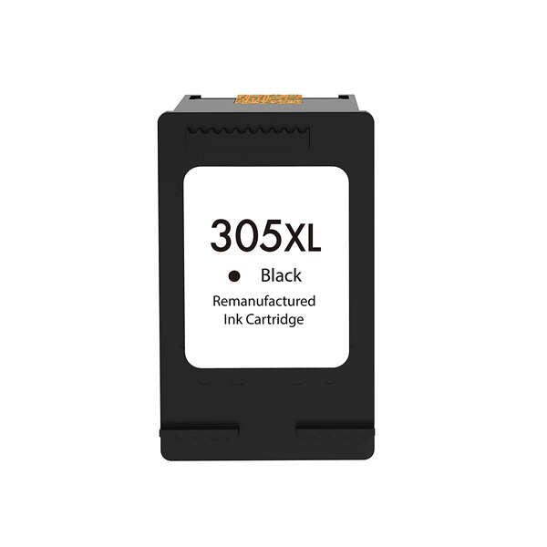 HP 305XL Black Remanufactured Ink Cartridge - Displays Ink Level - Replaces 3YM62AE/3YM61AE