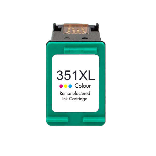 HP 351XL Color Remanufactured Ink Cartridge - Replaces CB338EE/CB337EE
