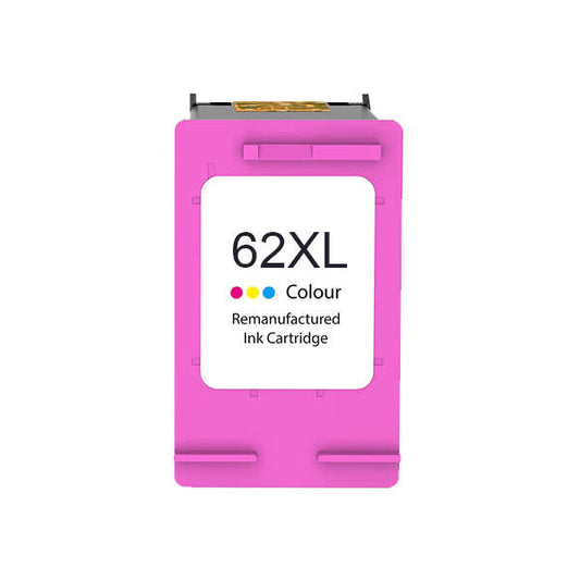 HP 62XL Color Remanufactured Ink Cartridge - Replaces C2P06AE/C2P07AE