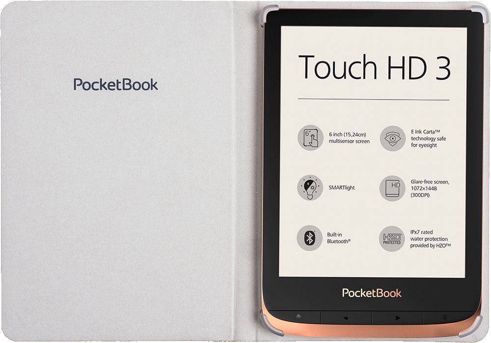 Funda eBook PocketBook 6" Blanca (HPUC-632-WG-F)