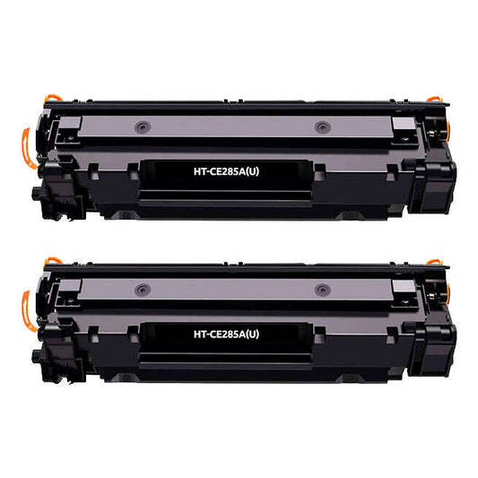 HP CE285A/CE278A/CB435A/CB436A Black 2-Pack Generic Toner Cartridges - Replaces 85A/78A/35A/36A