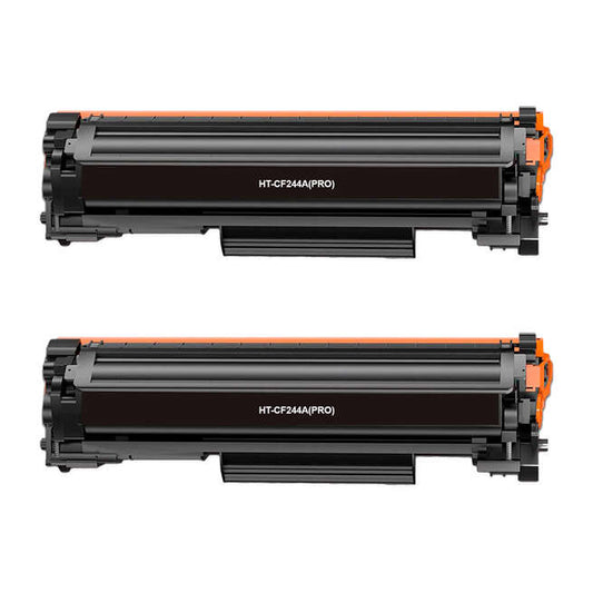 HP CF244A Black 2-Pack Generic Toner Cartridges - Replaces 44A