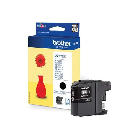 Brother LC121 Negro Cartucho de Tinta Original - LC121BKBP. 300 Paginas
