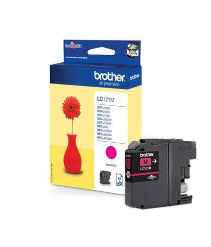 Brother LC121 Magenta Cartucho de Tinta Original - LC121MBP. 300 Paginas